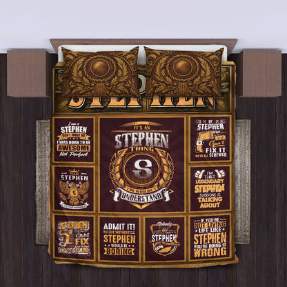 STEPHEN Limited Edition Personalized Bedding Set 13K1-BS3
