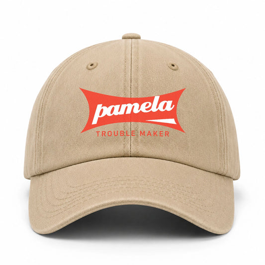 Trouble Maker Red Logo Washed Cap PAMELA 13K1 C78PF