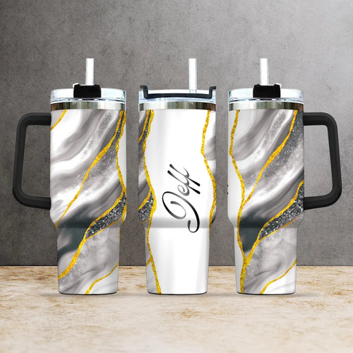 JEFF 40oz Personalized Tumbler Cup with Straw | Custom Stainless Steel Mug 13K1-TB1
