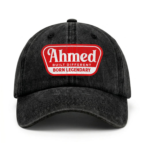 Built Different Born Legendary Red Logo Washed Cap AHMED 13K1 C63PF
