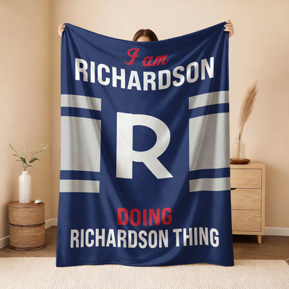 I'm Name Doing Name Things Navy Fleece Blanket RICHARDSON 13K1 BK51