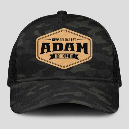Keep Calm & Let Your Name Handle It Dark Camo Mesh Cap ADAM 13K1 C195PF