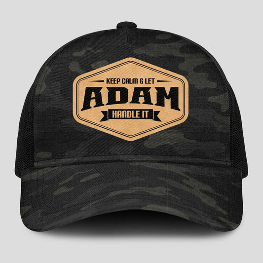 Keep Calm & Let Your Name Handle It Dark Camo Mesh Cap ADAM 13K1 C195PF
