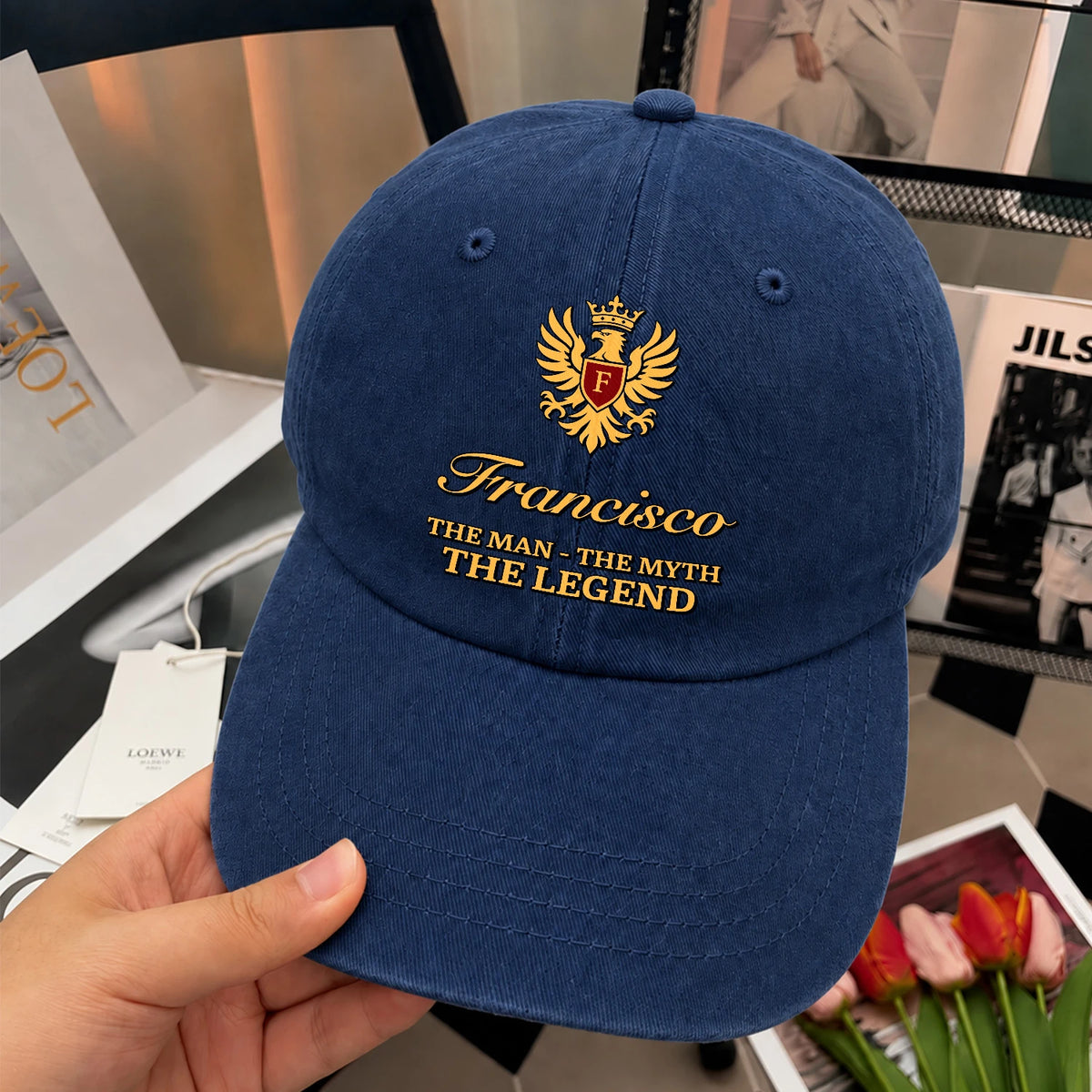 The Man The Myth The Legend King Eagle Washed Cap FRANCISCO 13K1 C149PF