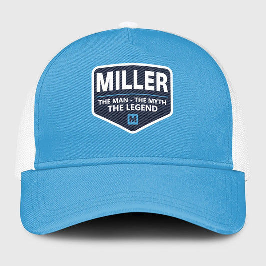 The Man The Myth The Legend Light Blue Mesh Cap MILLER 13K1 C190PF