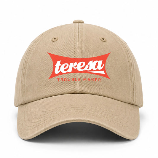 Trouble Maker Red Logo Washed Cap TERESA 13K1 C78PF