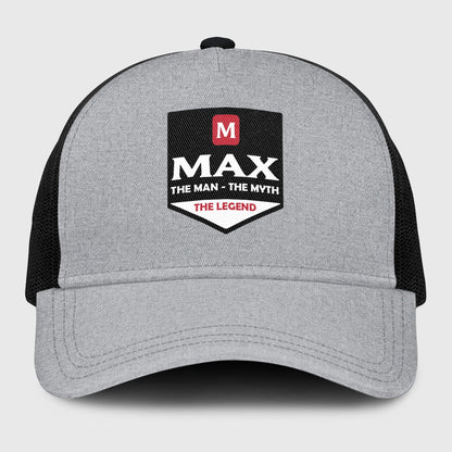 The Man The Myth The Legend Gray Mesh Cap MAX 13K1 C189PF