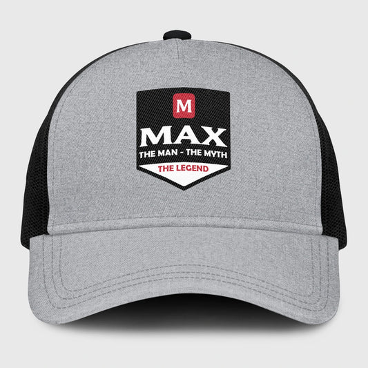 The Man The Myth The Legend Gray Mesh Cap MAX 13K1 C189PF