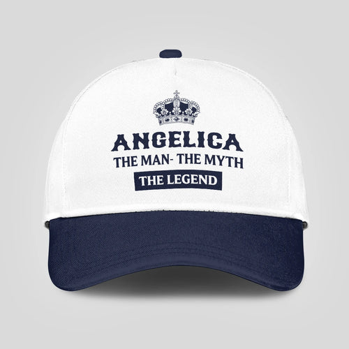 The Man The Myth The Legend King Crown Blue And White Cap ANGELICA 13K1 C147PF