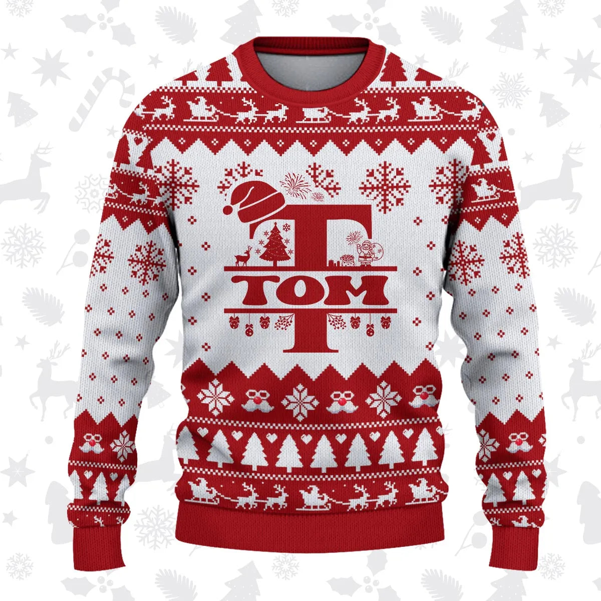 TOM Personalized Christmas Pajama Set - Holiday Gift Outfit 13K1-CR2