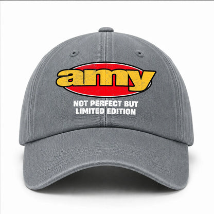Your Name Not Perfect But Limited Edition Red Logo Washed Cap AMY 13K1 C84PF