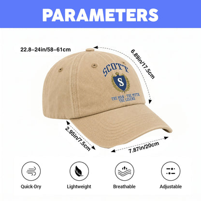 The Man The Myth The Legend Luxury Logo Cap SCOTT 13K1 C34PF