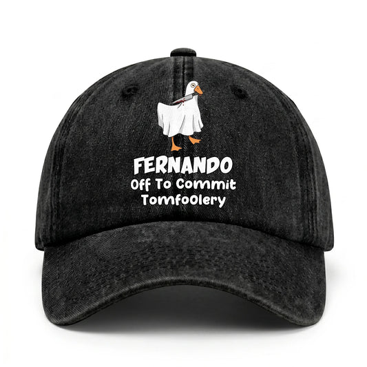 Off To Commit Tomfoolery Funny Goose Washed Cap FERNANDO 13K1 C131PF