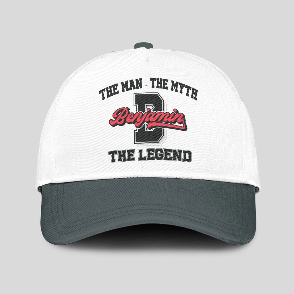 The Man The Myth The Legend Custom Initial Letter And Name Cap BENJAMIN 13K1 C38PF