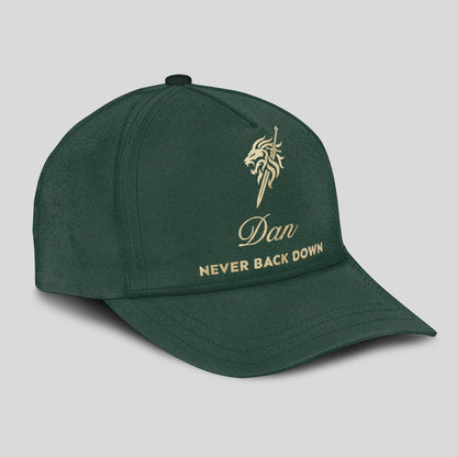 Never Back Down Lion And Sword Sage Green Cap DAN 13K1 C178PF