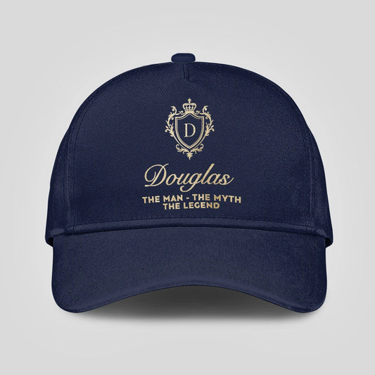 The Man The Myth The Legend Golden Navy Cap DOUGLAS 13K1 C138PF