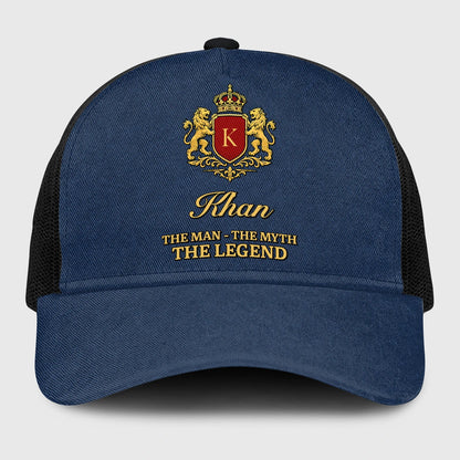 The Man The Myth The Legend Royal Blue Mesh Cap KHAN 13K1 C187PF