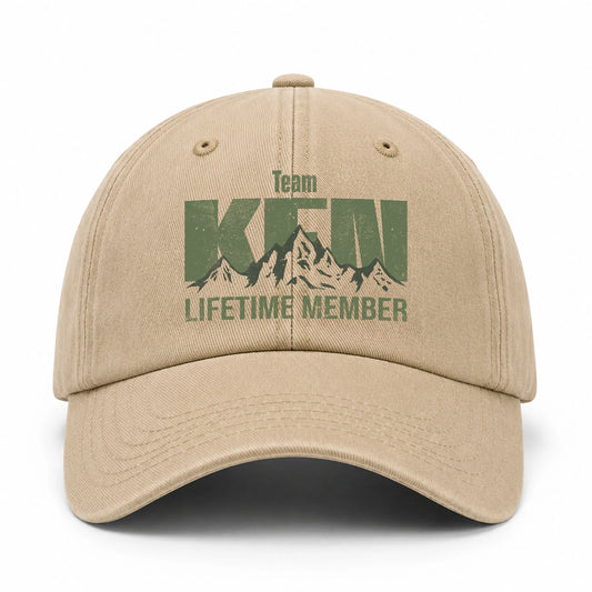 Team Your Name Lifetime Member Mountain Cap KEN 13K1 C58PF