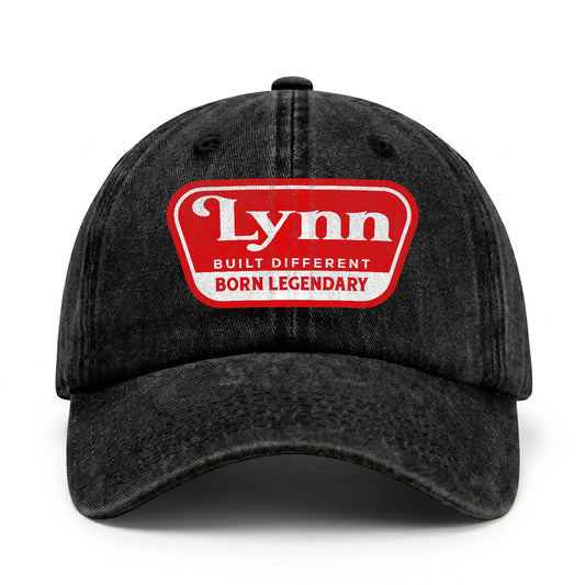 Built Different Born Legendary Red Logo Washed Cap LYNN 13K1 C63PF