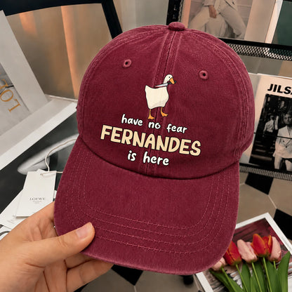 Have No Fear Your Name Is Here Funny Goose Burgundy Washed Cap FERNANDES 13K1 C127PF