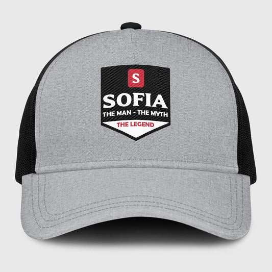 The Man The Myth The Legend Gray Mesh Cap SOFIA 13K1 C189PF
