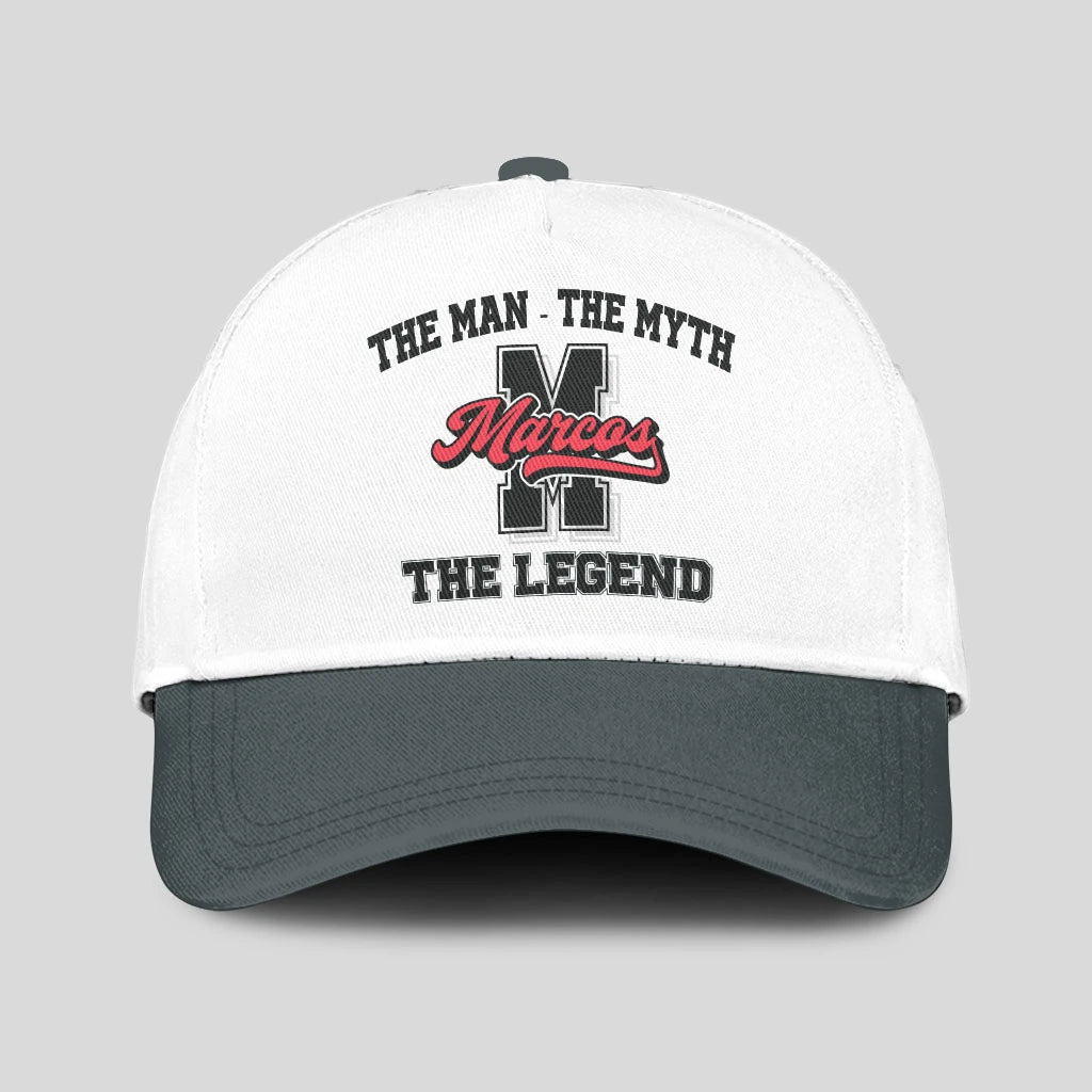 The Man The Myth The Legend Custom Initial Letter And Name Cap MARCOS 13K1 C38PF