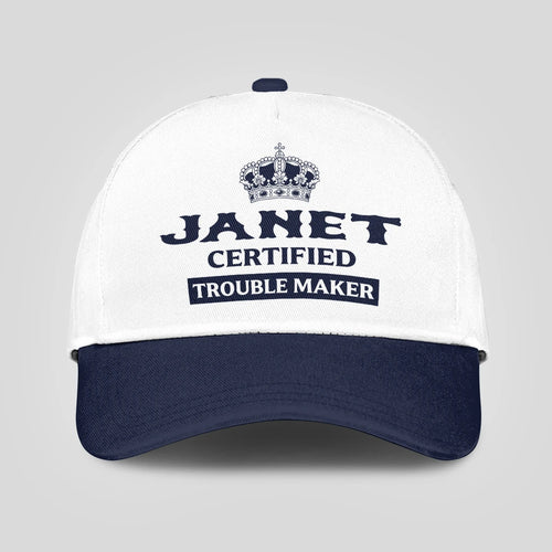 Certified Your Name Trouble Maker Washed Cap JANET 13K1 C148PF