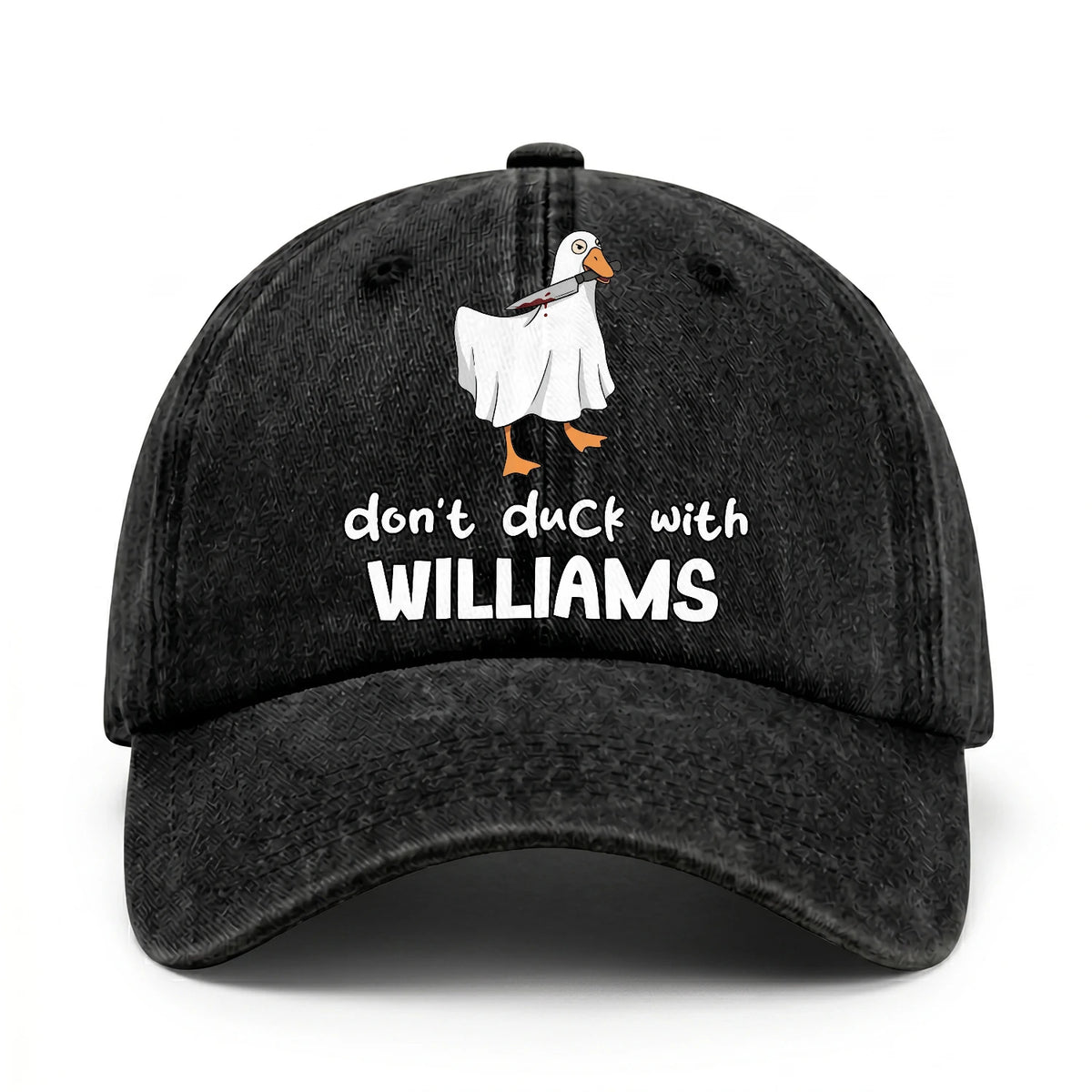 Don't Duck With Your Name Funny Washed Cap WILLIAMS 13K1 C129PF