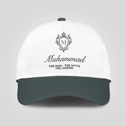 The Man The Myth The Legend Elegant Gray And White Cap MUHAMMAD 13K1 C170PF