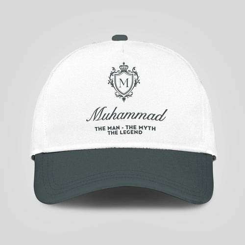 The Man The Myth The Legend Elegant Gray And White Cap MUHAMMAD 13K1 C170PF