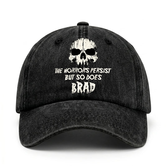 The Horrors Persist But So Does Your Name Cool Skull Washed Cap BRAD 13K1 C134PF