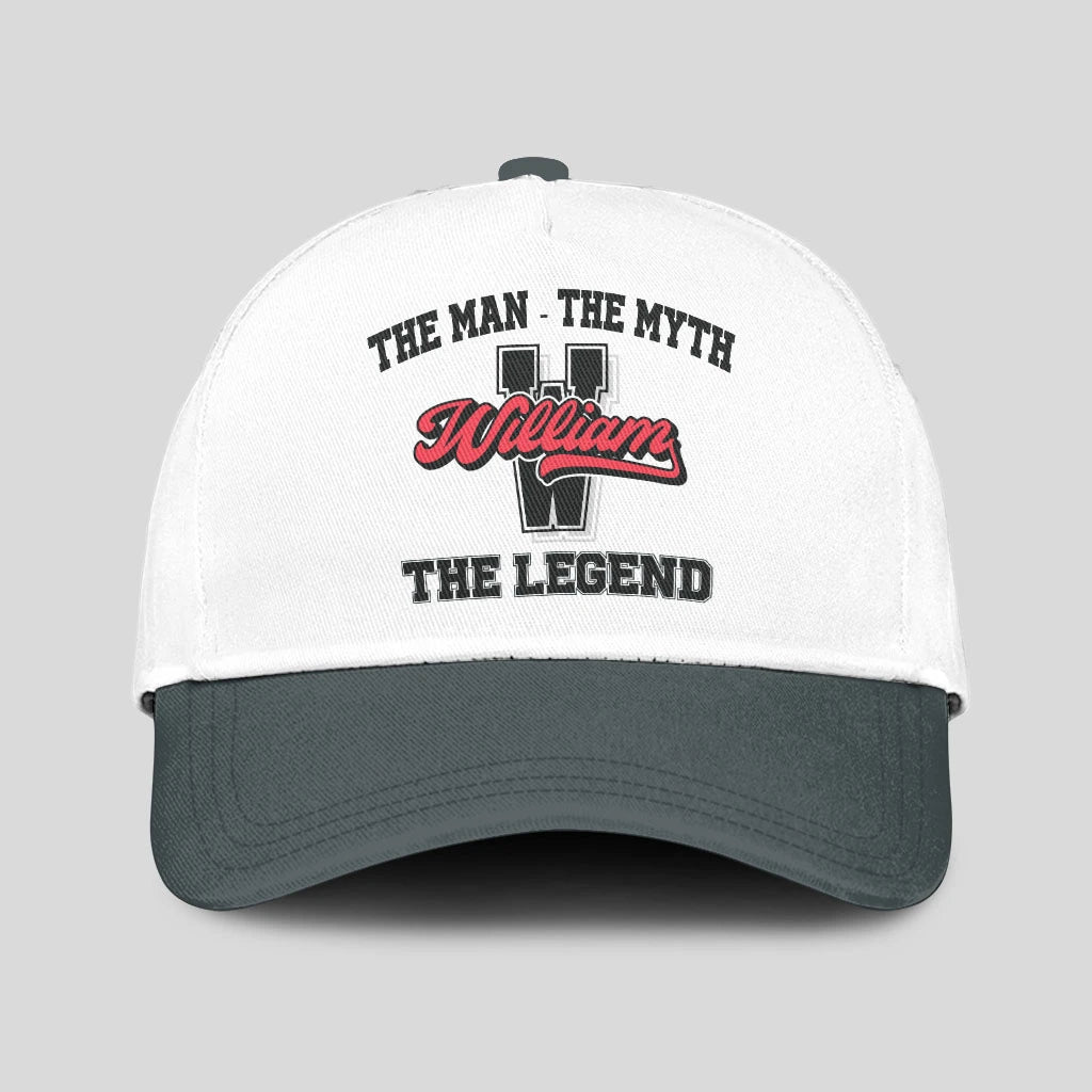 The Man The Myth The Legend Custom Initial Letter And Name Cap WILLIAM 13K1 C38PF