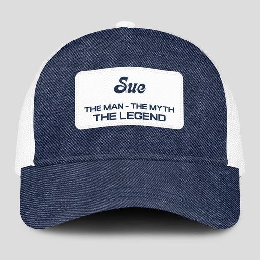 The Man The Myth The Legend Blue Denim Mesh Cap SUE 13K1 C194PF