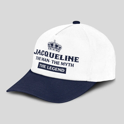 The Man The Myth The Legend King Crown Blue And White Cap JACQUELINE 13K1 C147PF