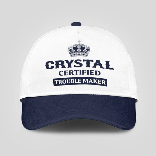 Certified Your Name Trouble Maker Washed Cap CRYSTAL 13K1 C148PF