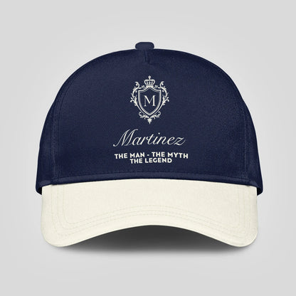 The Man The Myth The Legend Navy And Beige Cap MARTINEZ 13K1 C145PF