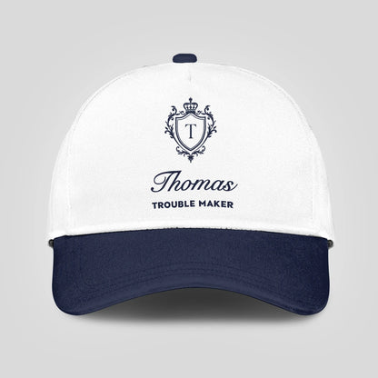 Trouble Maker Funny Blue And White Cap THOMAS 13K1 C152PF
