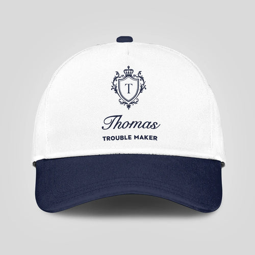 Trouble Maker Funny Blue And White Cap THOMAS 13K1 C152PF