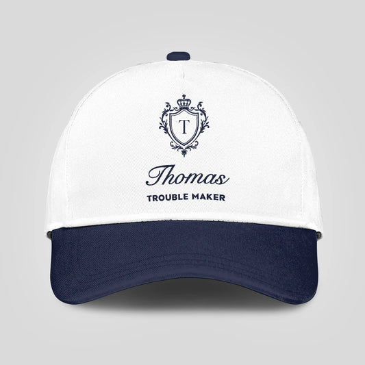 Trouble Maker Funny Blue And White Cap THOMAS 13K1 C152PF