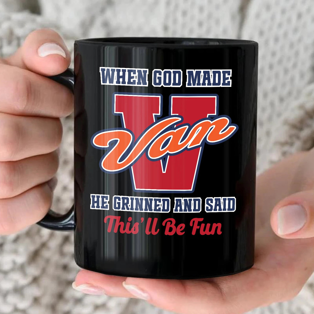 When God Made Your Name Personalized Baseball Mug VAN 13K1 MG07