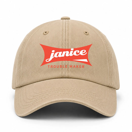 Trouble Maker Red Logo Washed Cap JANICE 13K1 C78PF