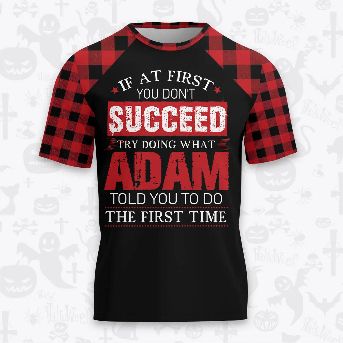 ADAM Buffalo Plaid Pajamas Set Tshirt & Pants 13K1-EV2