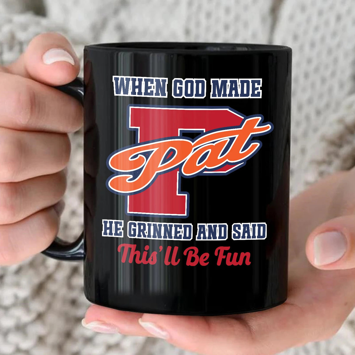 When God Made Your Name Personalized Baseball Mug PAT 13K1 MG07