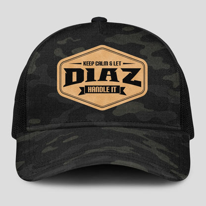 Keep Calm & Let Your Name Handle It Dark Camo Mesh Cap DIAZ 13K1 C195PF