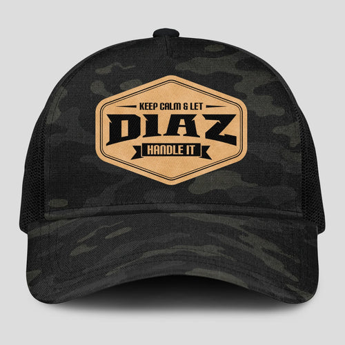 Keep Calm & Let Your Name Handle It Dark Camo Mesh Cap DIAZ 13K1 C195PF