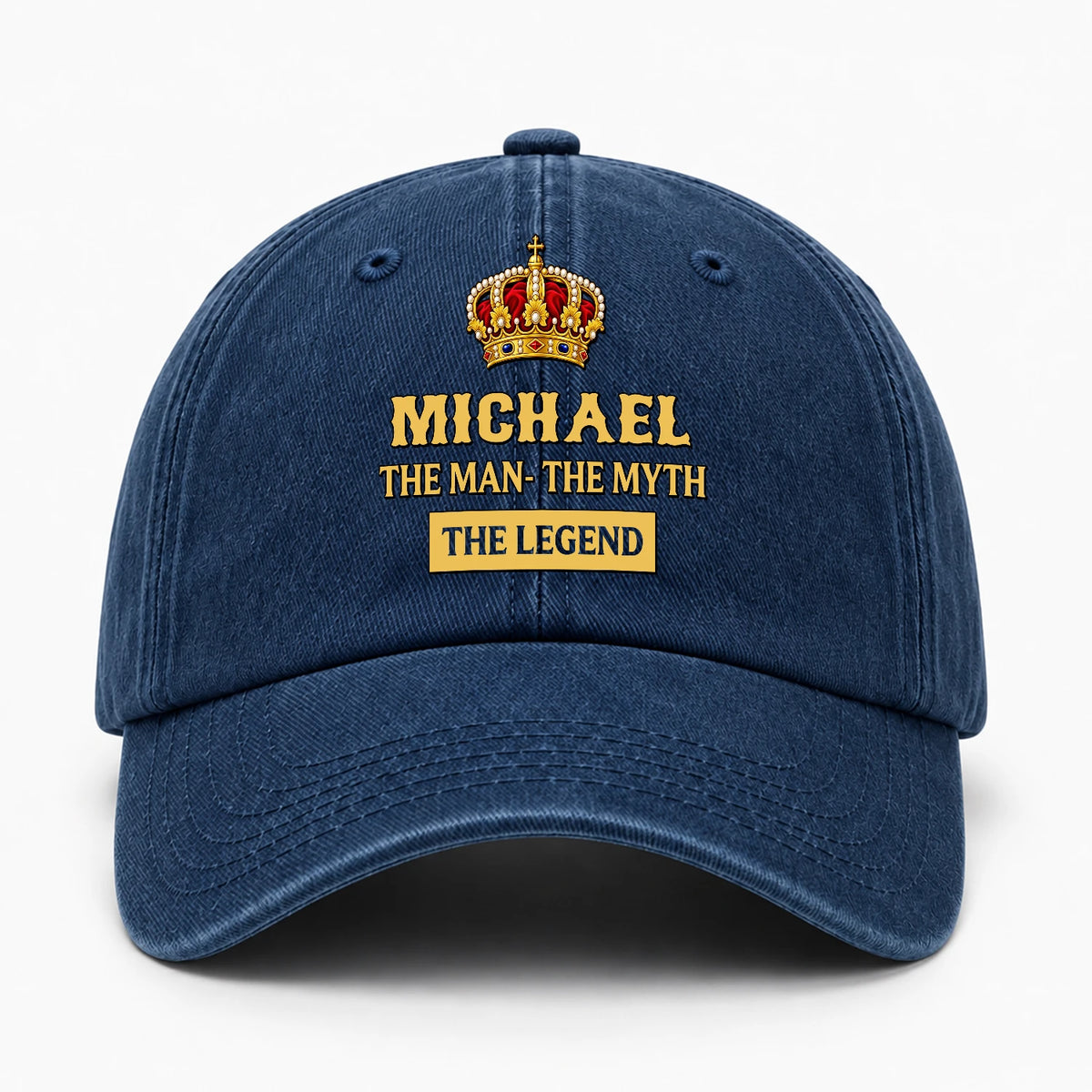 The Man The Myth The Legend King Crown Washed Cap MICHAEL 13K1 C146PF