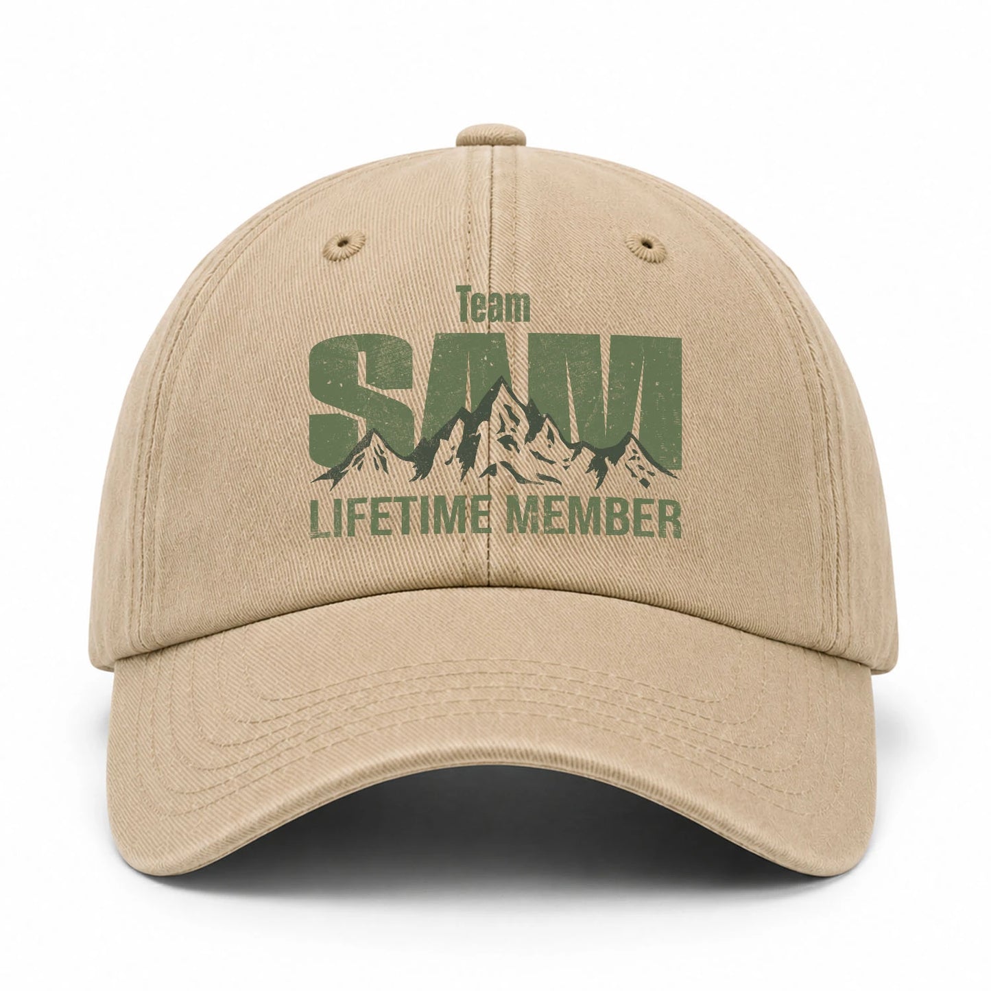 Team Your Name Lifetime Member Mountain Cap SAM 13K1 C58PF