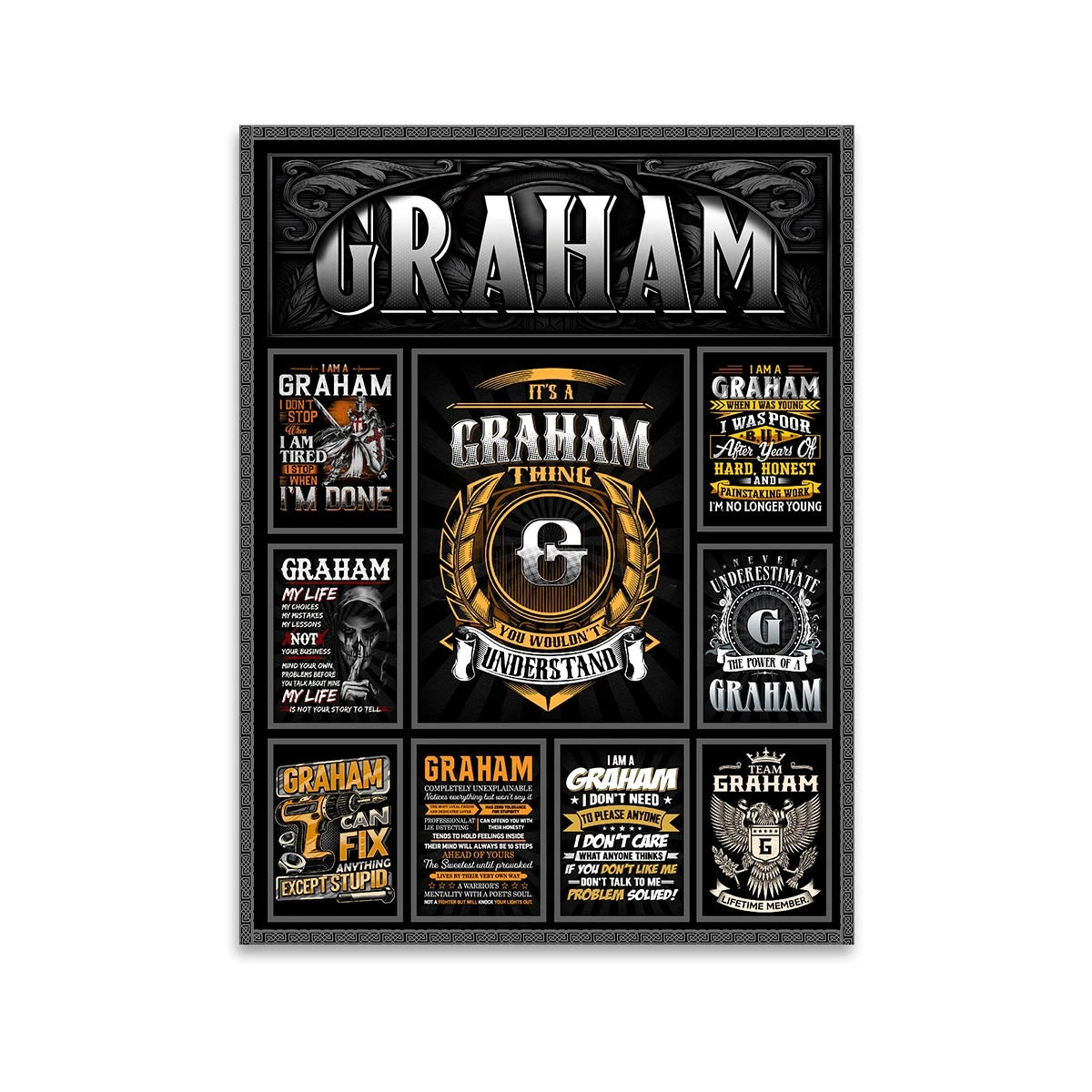 GRAHAM Personalized Sponge Floor Mat – Custom Printed Home Decor 13K1-AR2
