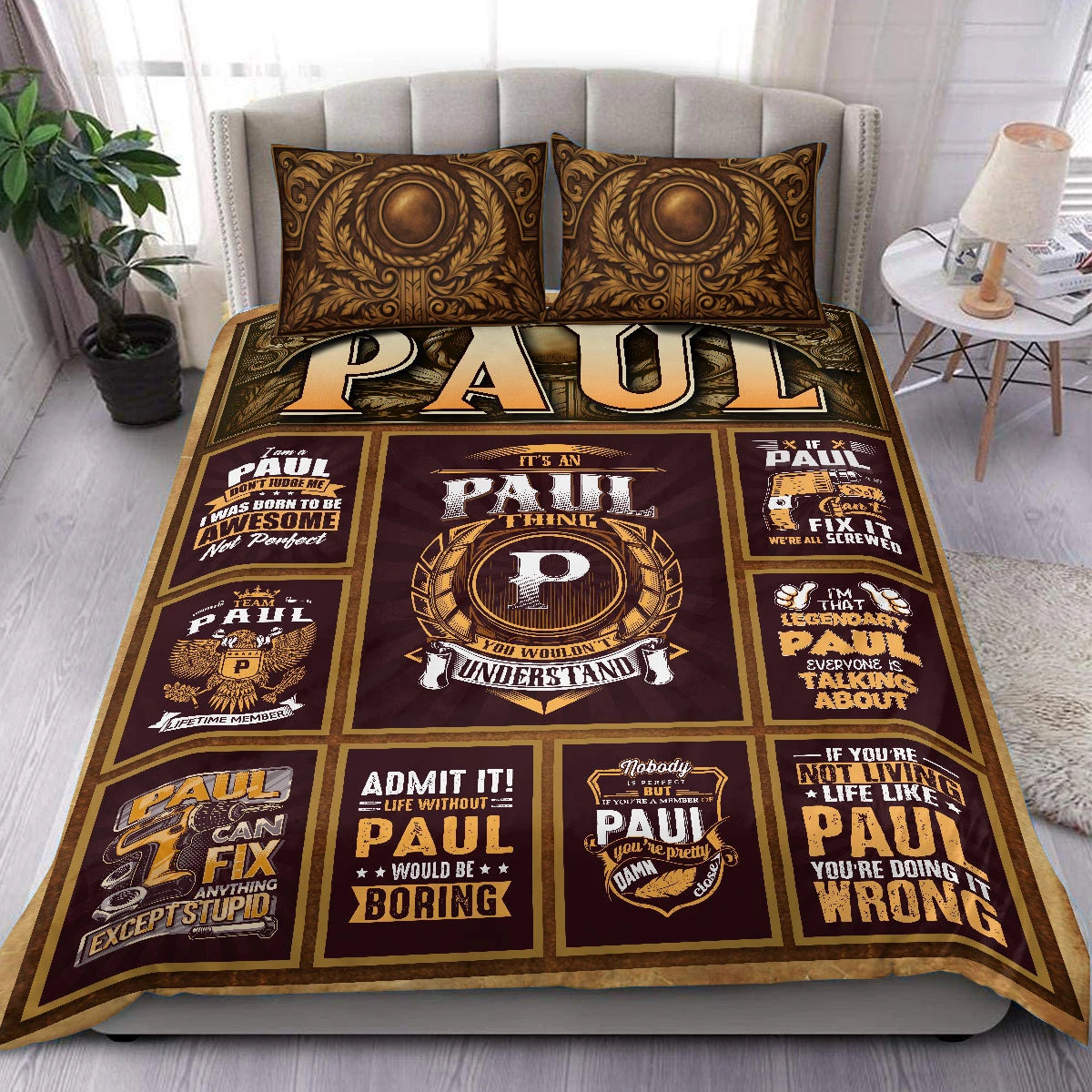 PAUL Limited Edition Personalized Bedding Set 13K1-BS3