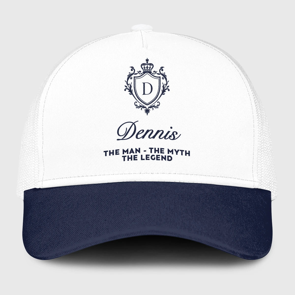 The Man The Myth The Legend Blue And White Baseball Mesh Cap DENNIS 13K1 C186PF